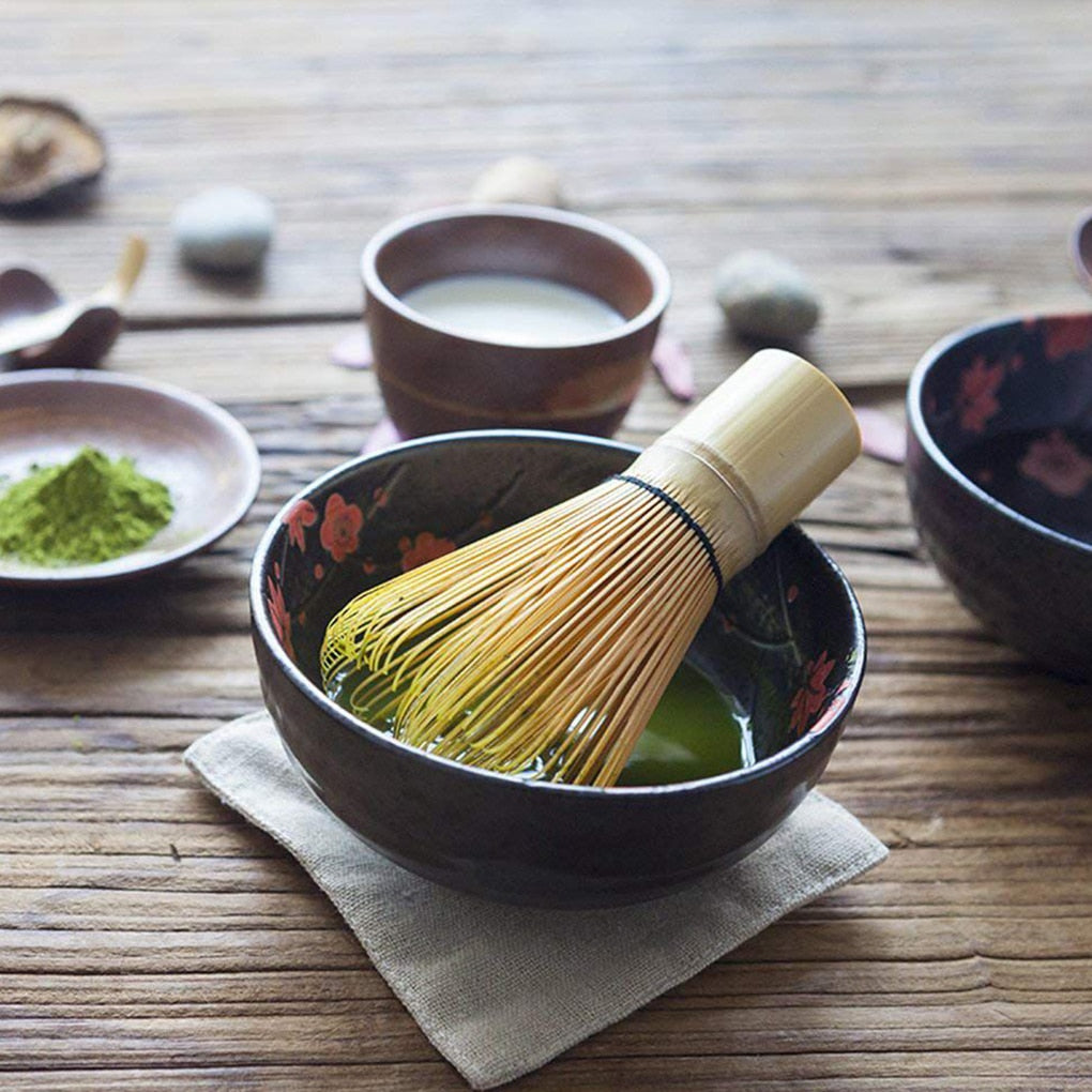 Bamboo matcha whisk set