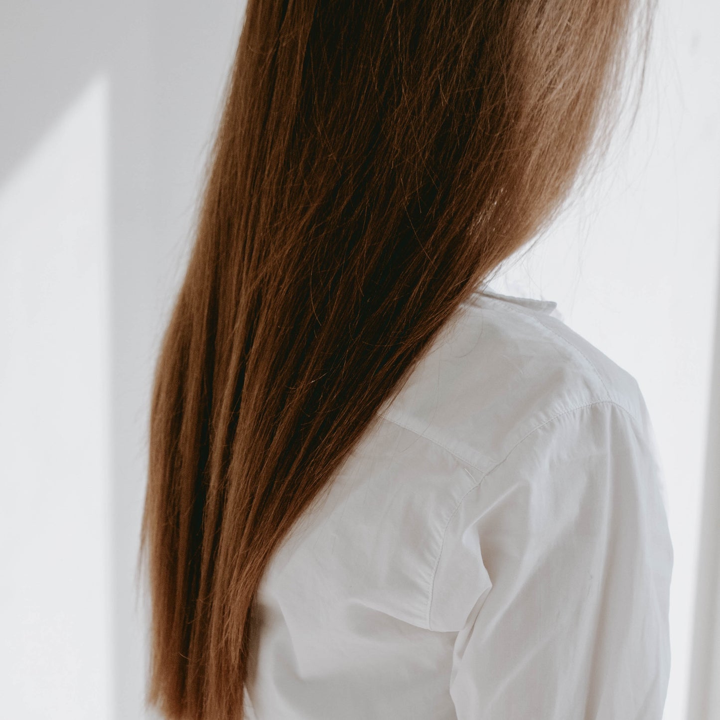 Women's brunette brushed hair