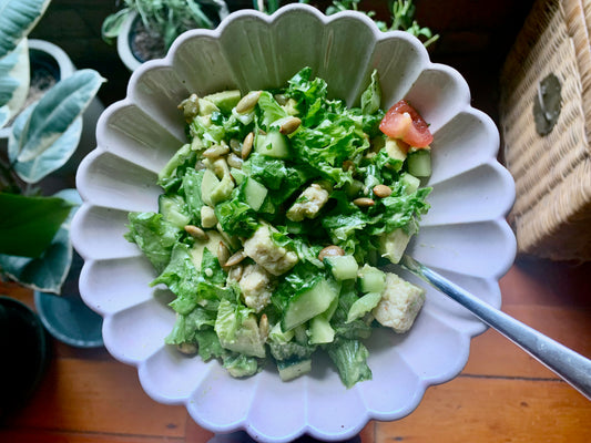 Vegan Chicken and Pumpkin Seed Salad